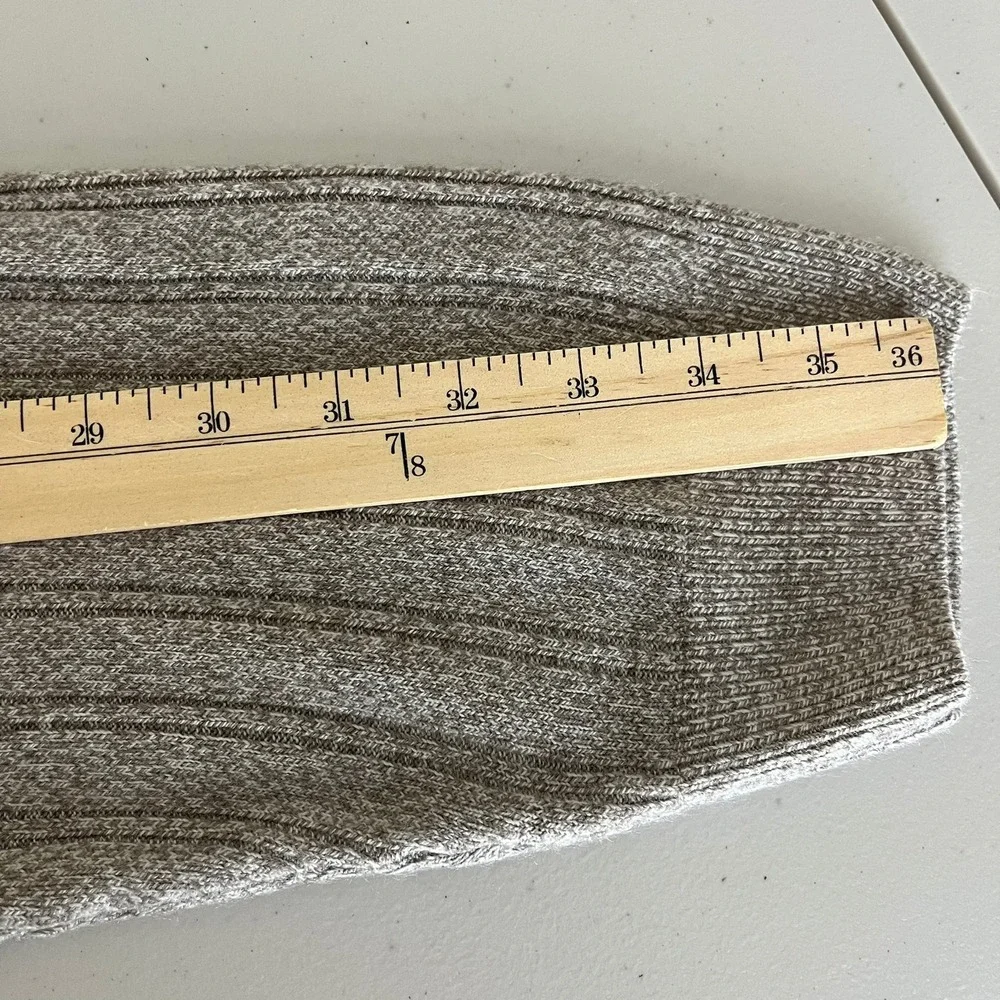 Dockers Mens XLT Tall Heathered Tan Cable Knit Polo Sweater Long Sleeve Vtg 90s